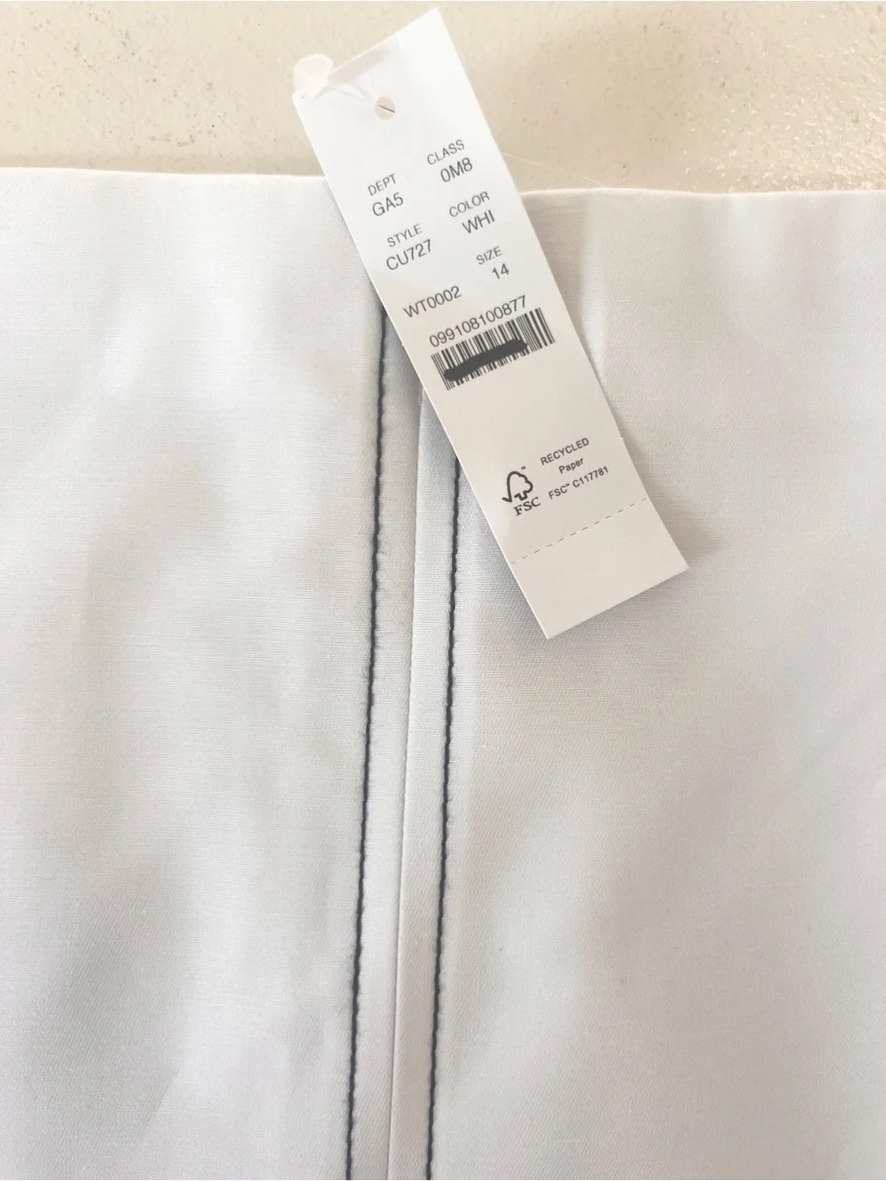 NWT J Crew Fairfax skirt in contrast-stitch double cotton poplin